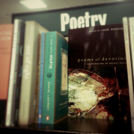 Bookstore Poetry Shelf